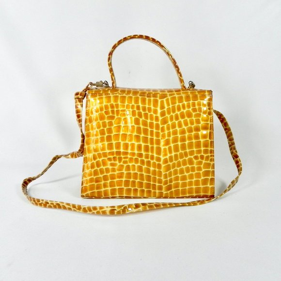 Vintage Faux Snakeskin Purse | RO-EL Canada Handbag | 1970s Fashion - Picture 2 of 10